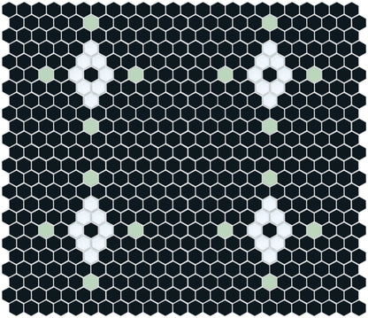 Pistachio Green/Satin White on Satin Black