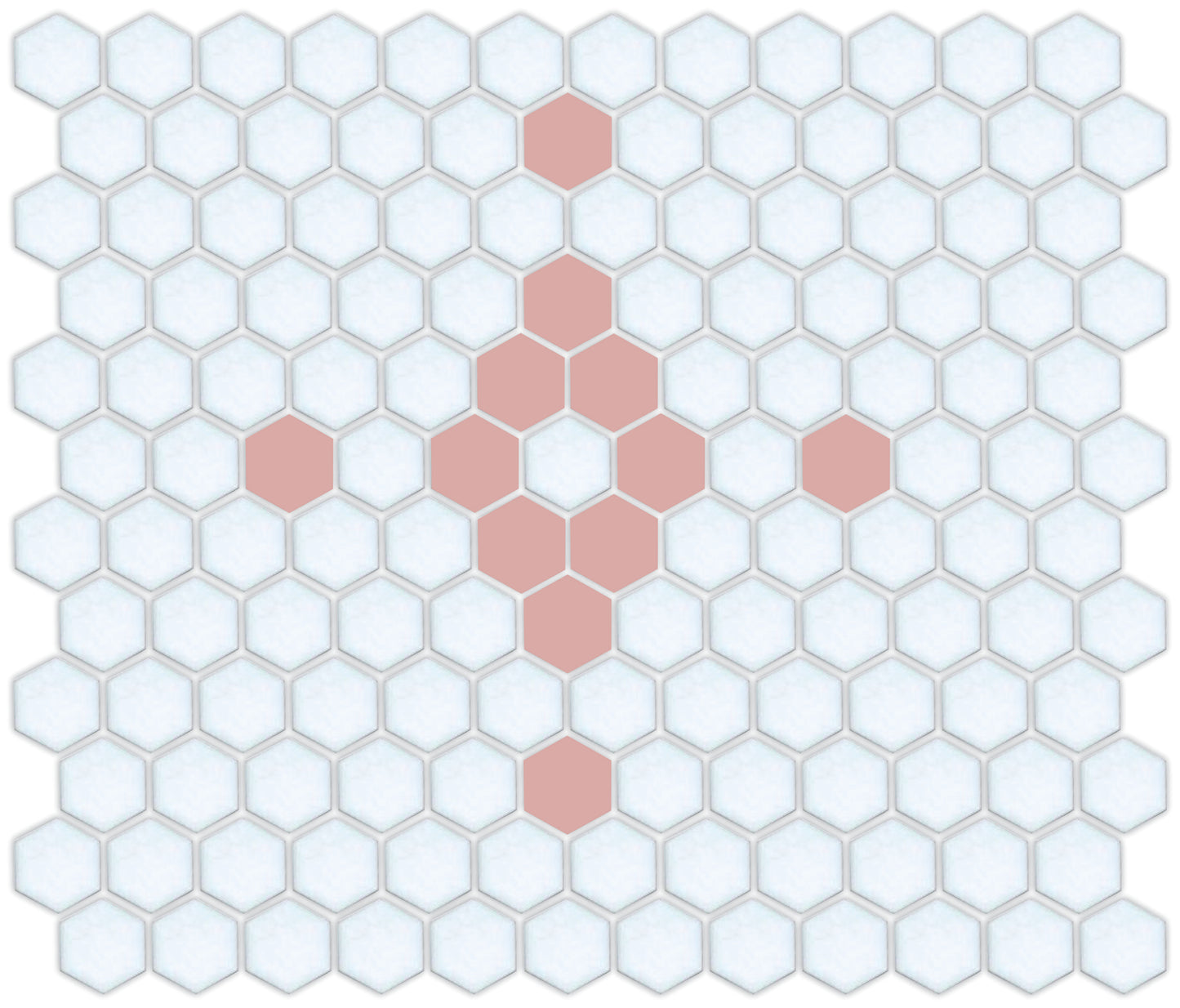 Diamond & Cross Pinnacle Hexagon Mosaic Tile Pattern