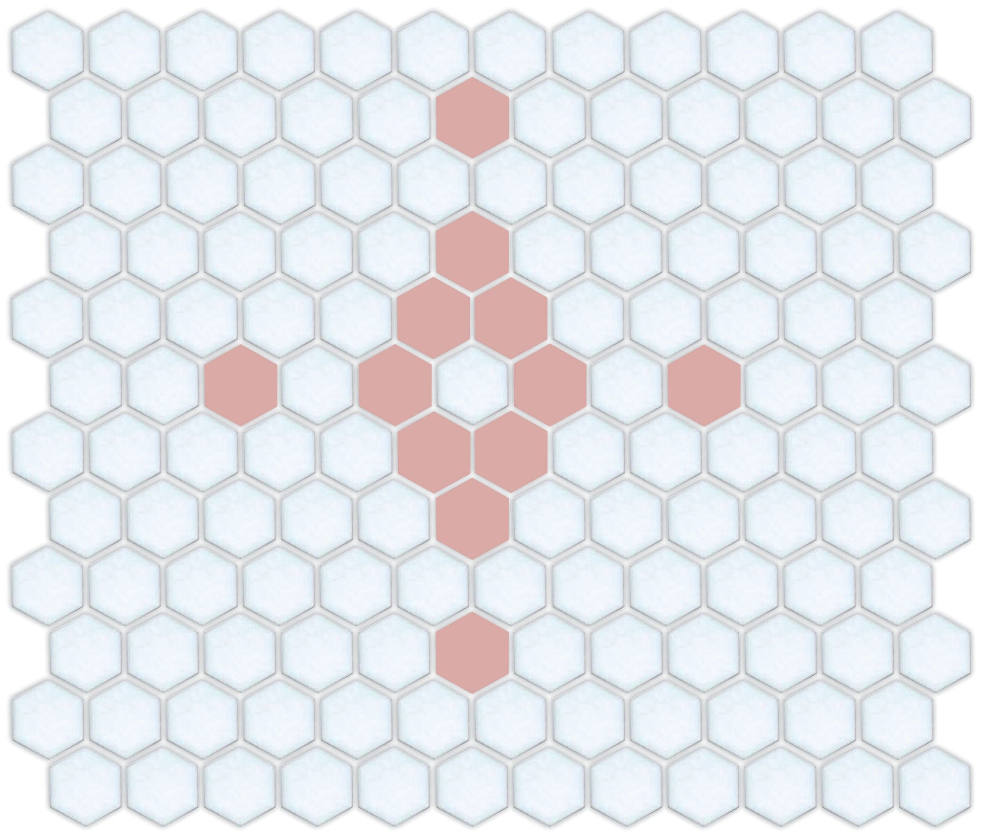 Diamond & Cross Pinnacle Hexagon Mosaic Tile Pattern