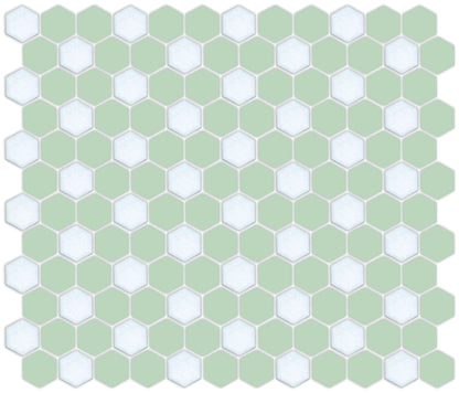 Honeycomb-style tile pattern using Pinnacle hexagon layout