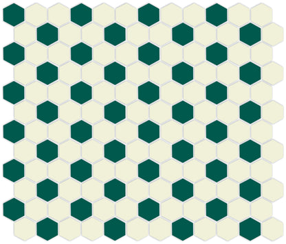 Honeycomb-style tile pattern using Pinnacle hexagon layout