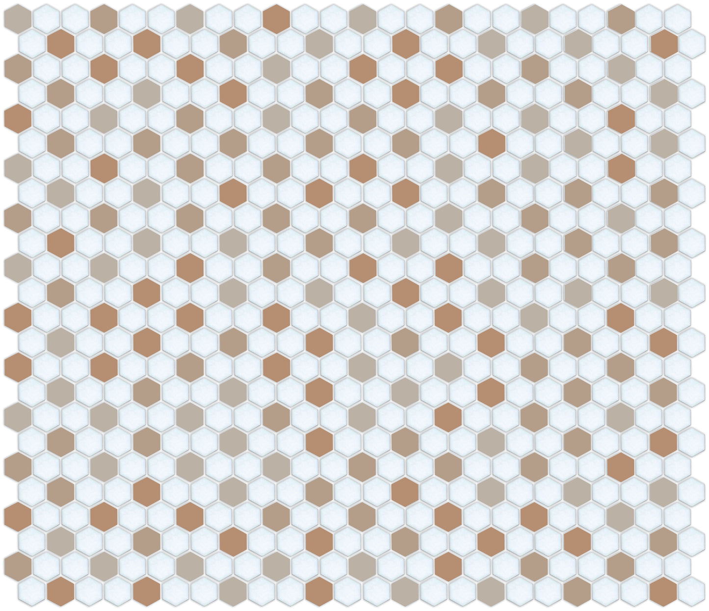 Honeycomb-style tile pattern using Pinnacle hexagon layout