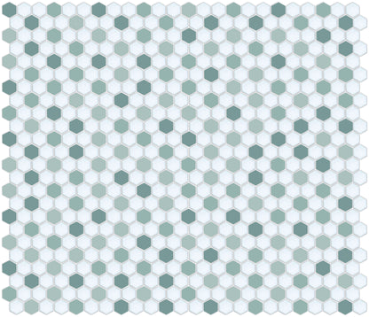 Honeycomb-style tile pattern using Pinnacle hexagon layout