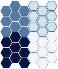 Styled backsplash featuring a subtle pinnacle hex design