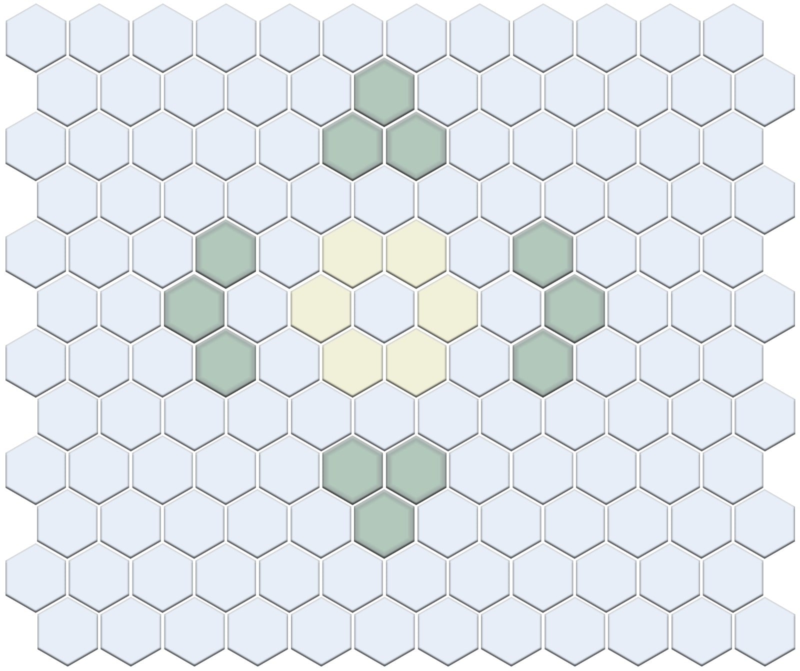 FLUER様 Floral Hexagon Tile | La Fleur Porcelain Mosaic