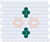 Emerald Green/Cherry Blossom on Satin White