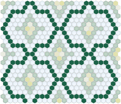 Monarch | Pinnacle Hexagon Tile Pattern Zinnia
