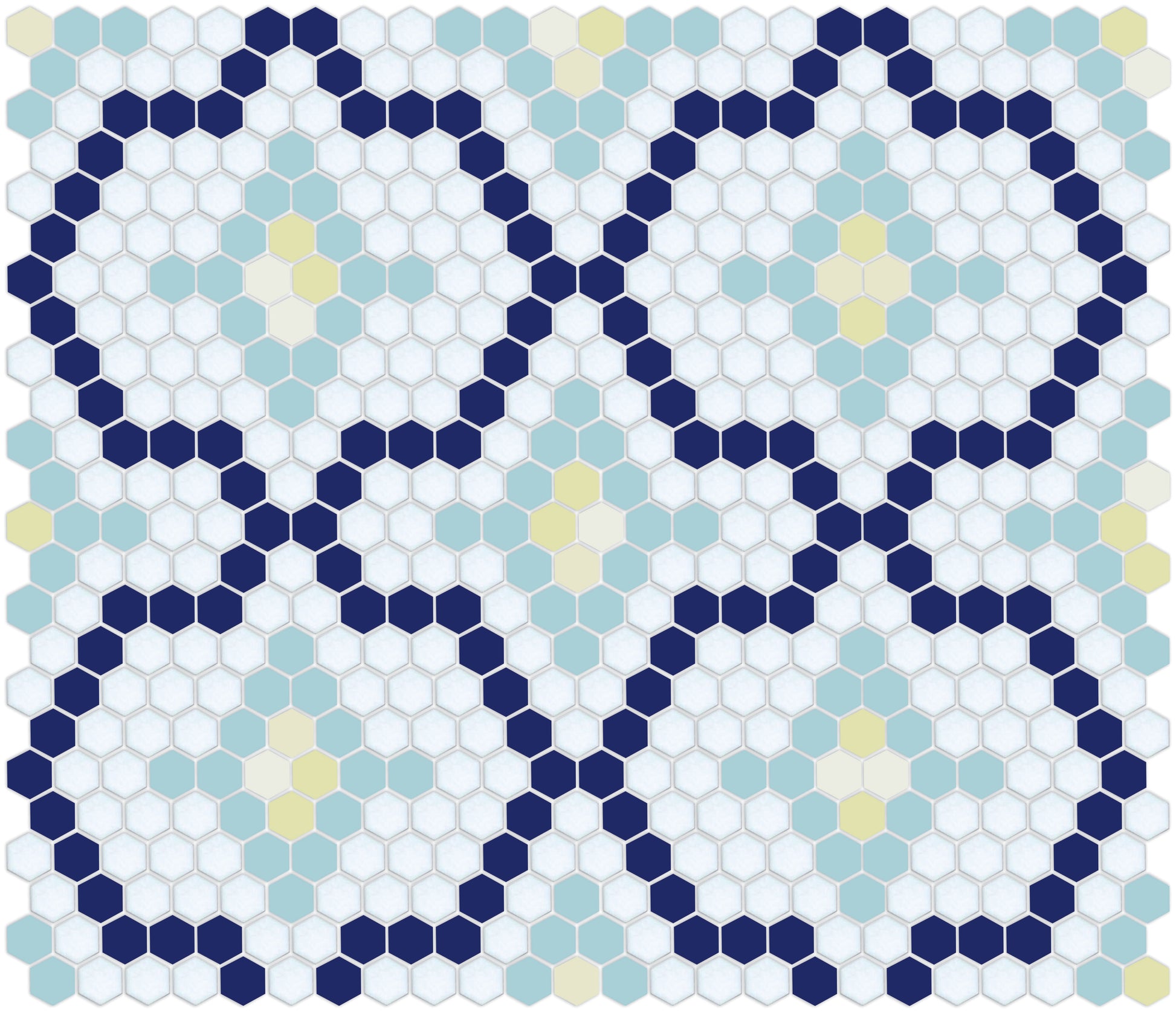 Pinnacle Hexagon Tile Pattern Bluebell