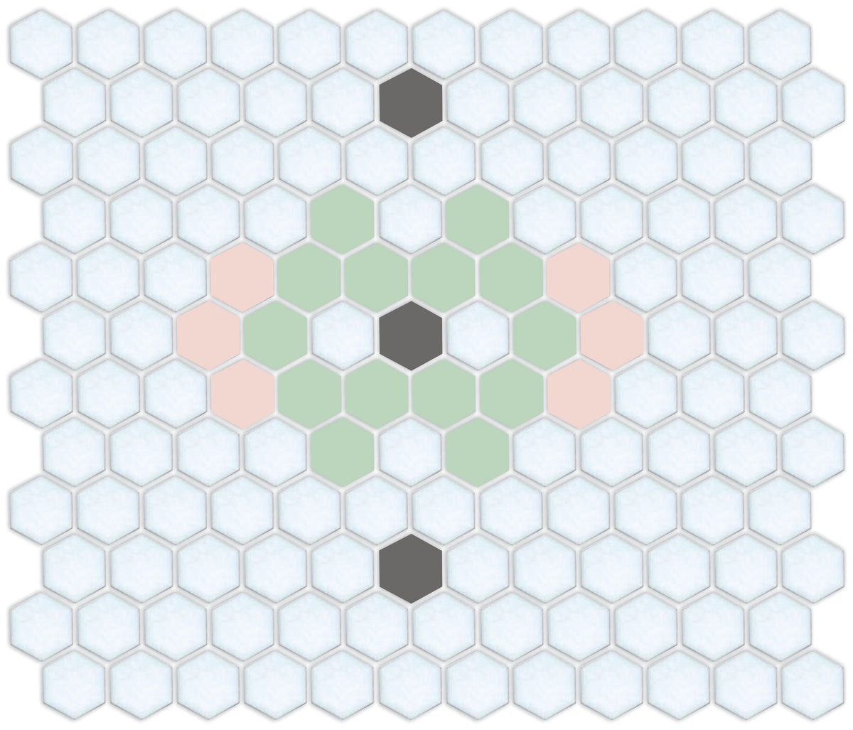 Optical | Pinnacle Hexagon Patterns - mosaictile.com