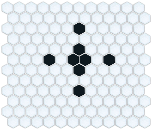 Tile featuring Quad and Cross layout in Pinnacle hexagon style