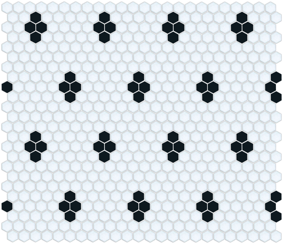Hexagon Pattern Block | Repeating Quad Pinnacle Hexagon Patt
