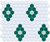 Pistachio/Emerald Green on Satin White