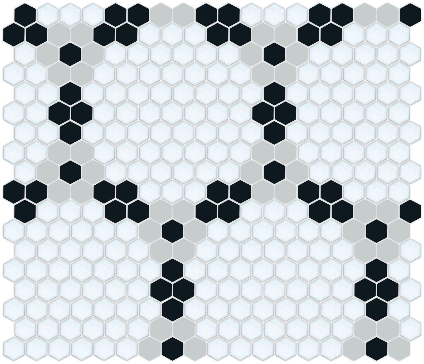 Round and Round hexagon tile pattern