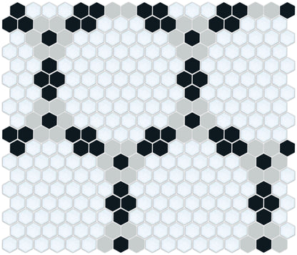 Round and Round hexagon tile pattern