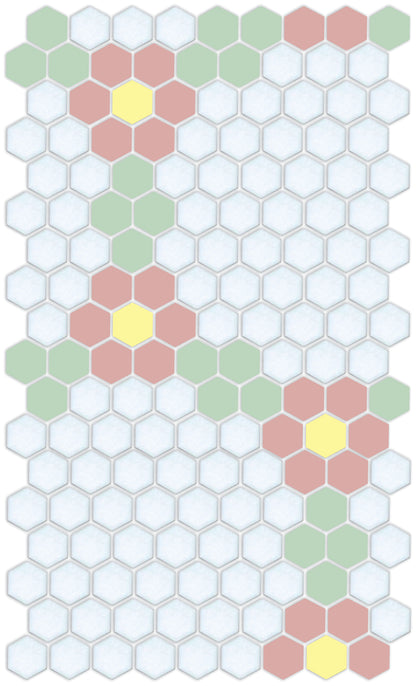 Round and Round hexagon tile pattern