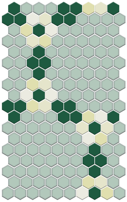 Hexagon tile tileset with modern color combination