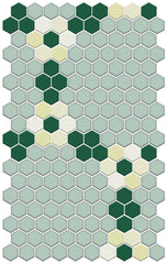 Hexagon tile tileset with modern color combination