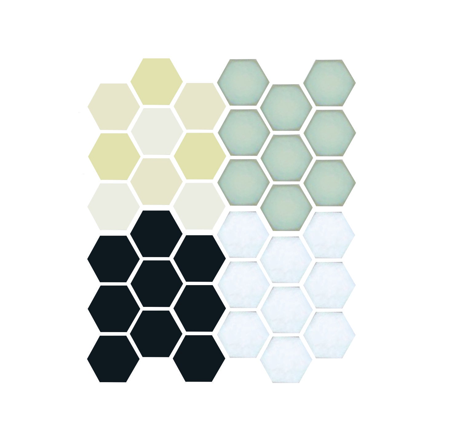 Round and Round | Pinnacle Hexagon Patterns - mosaictile.com