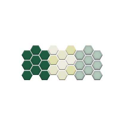 Hexagon tile tileset with modern color combination