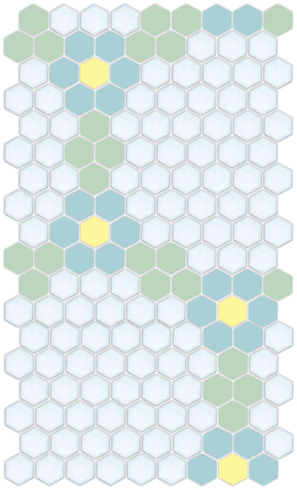 Round and Round hexagon tile pattern