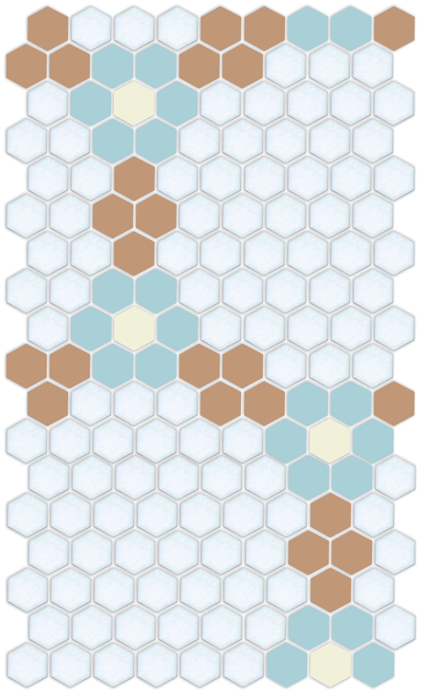 Hexagon tile tileset with modern color combination