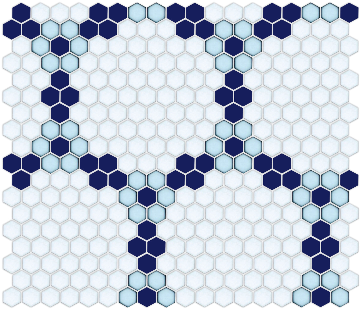Round and Round hexagon tile pattern