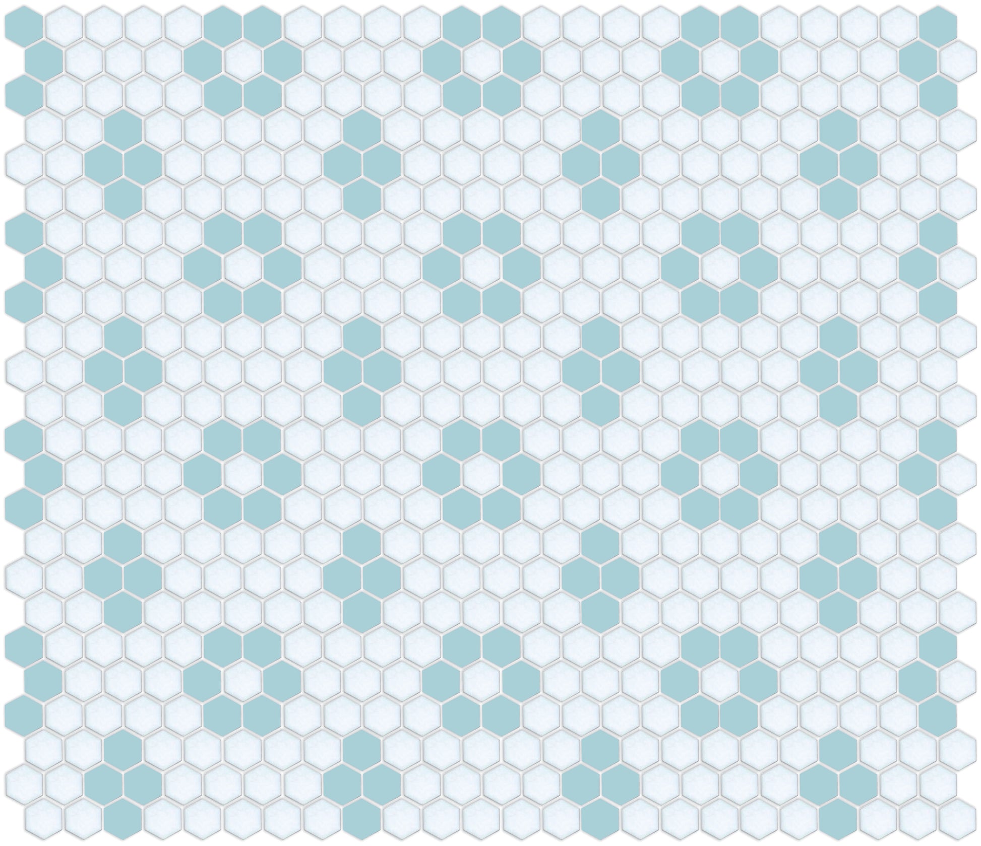 Glacier Blue on Satin White