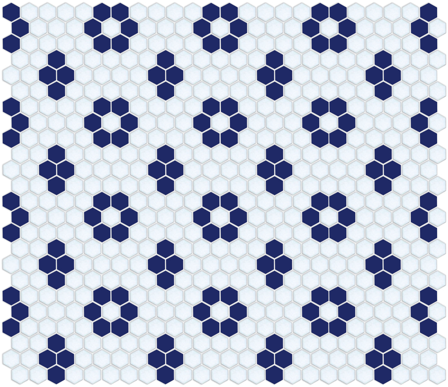 Oceana Blue on Satin White