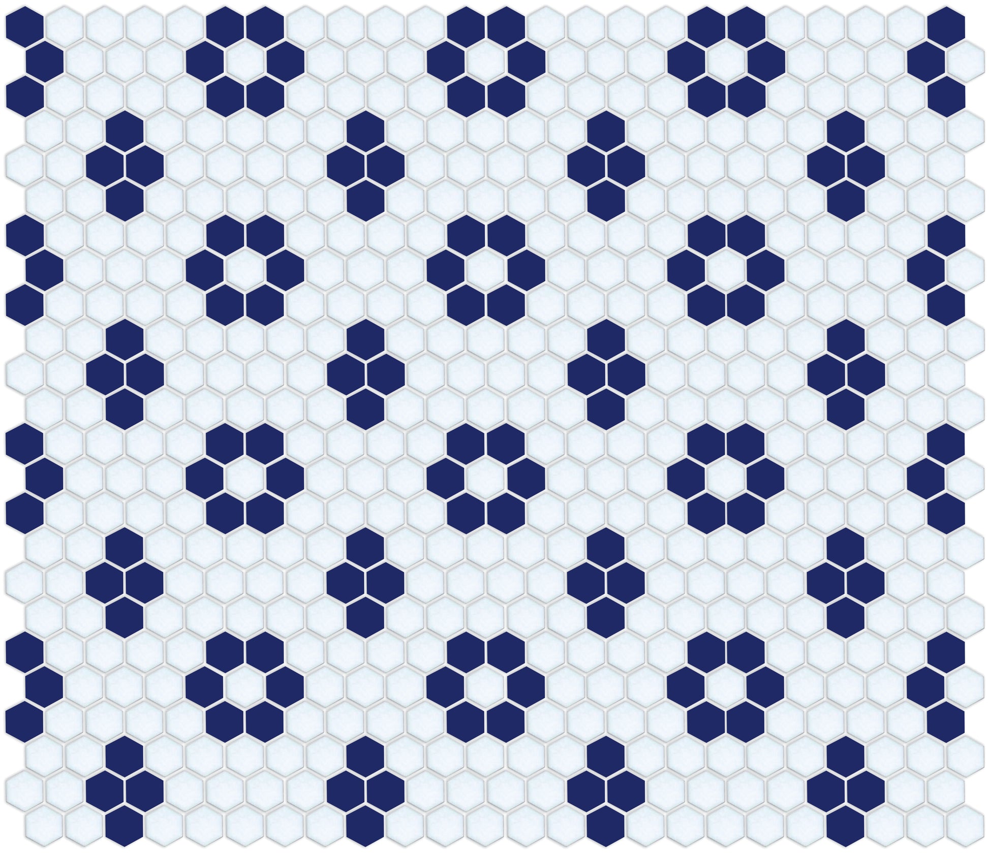 Oceana Blue on Satin White