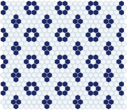 Oceana Blue on Satin White