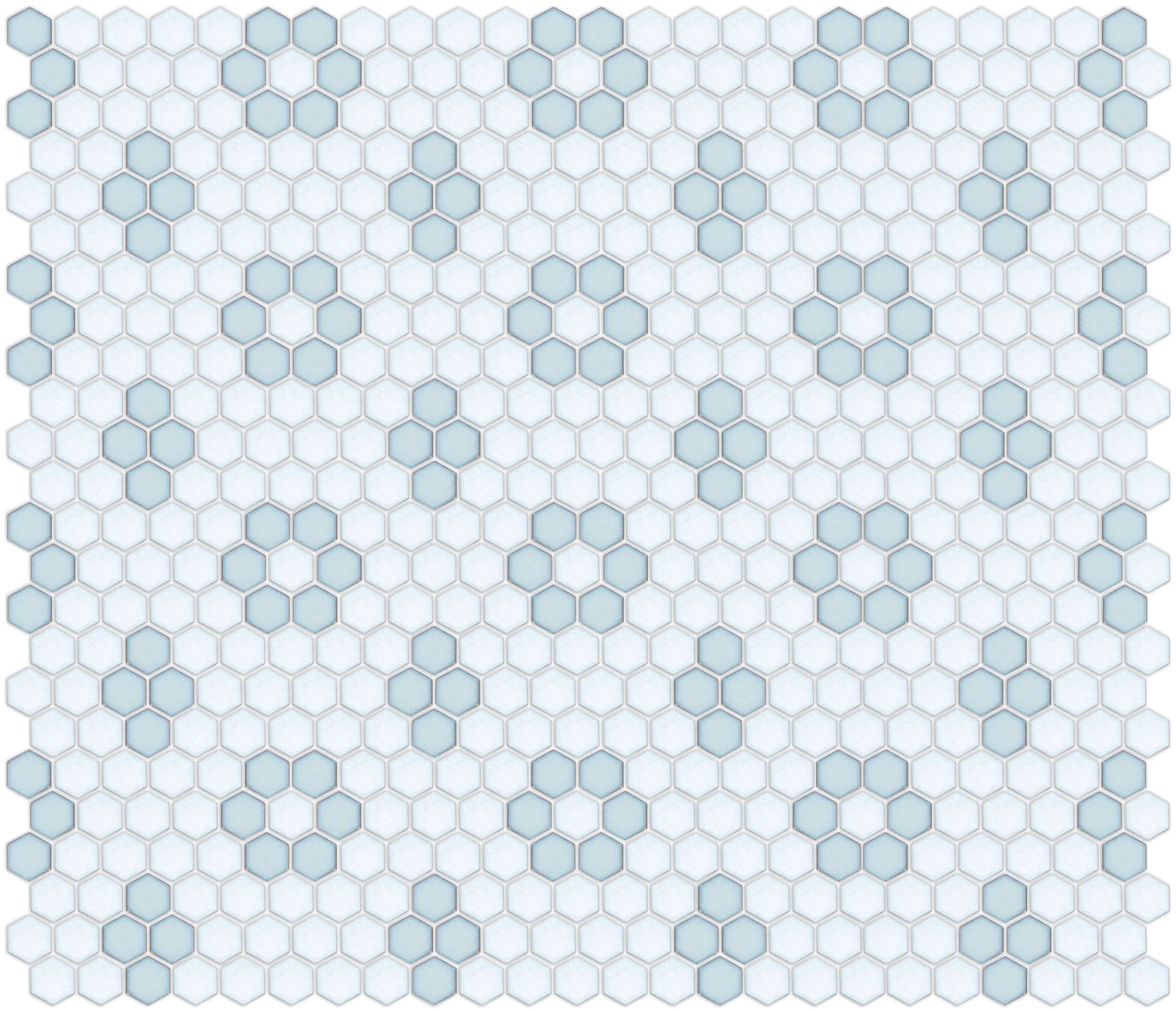 Glacier Blue on Satin White