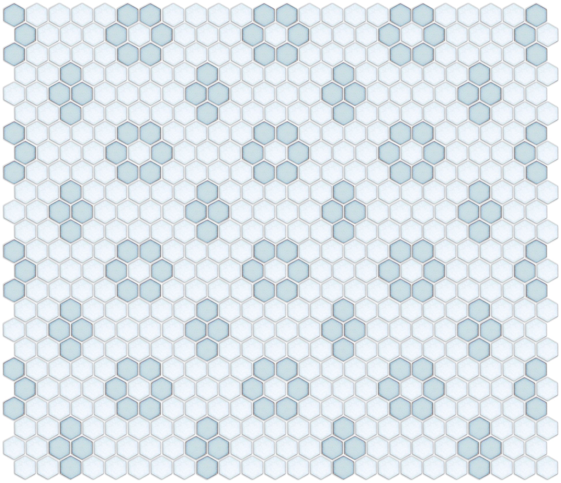 Glacier Blue on Satin White