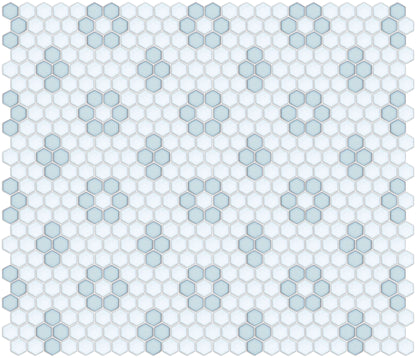 Glacier Blue on Satin White