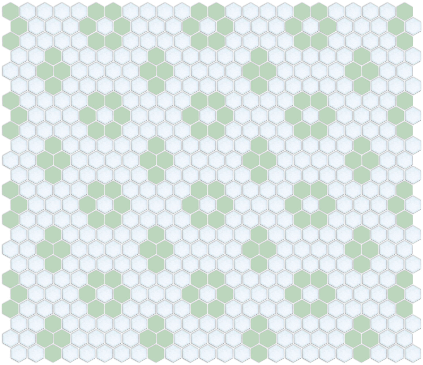 Pistachio Green on Satin White