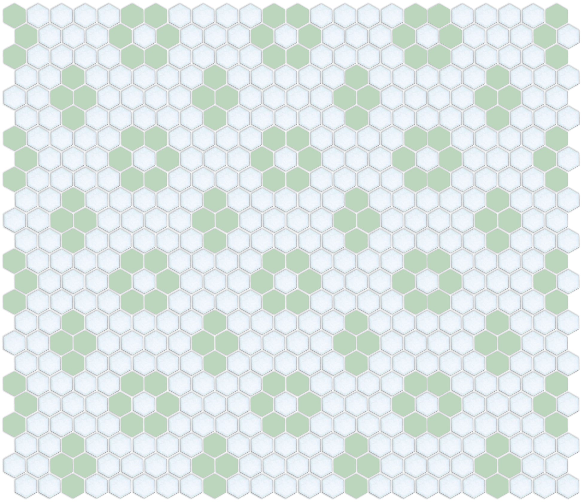 Pistachio Green on Satin White