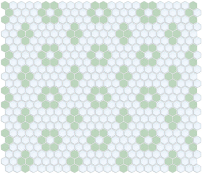 Pistachio Green on Satin White