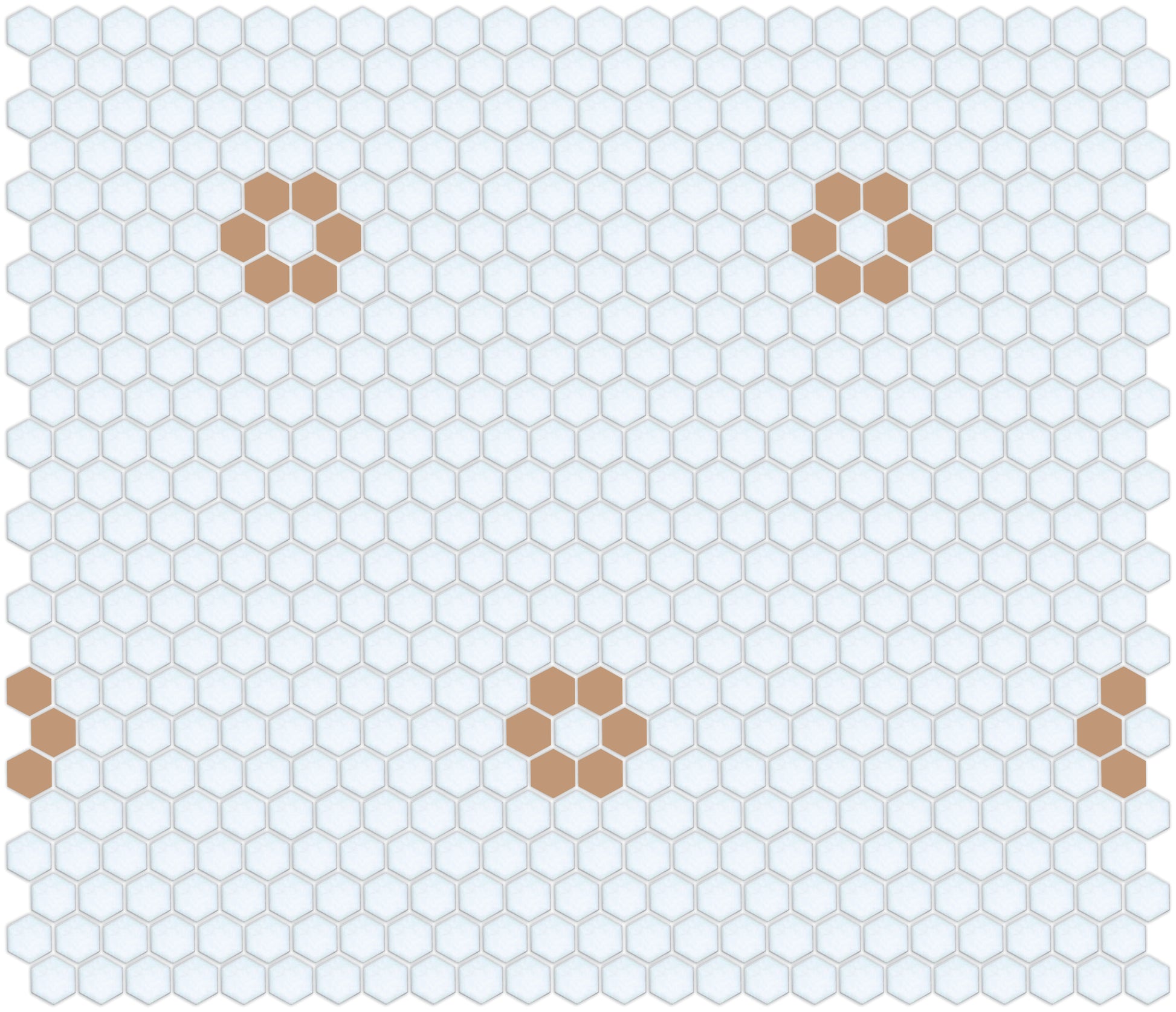 Calfskin on Satin White Retro Rosette Pattern