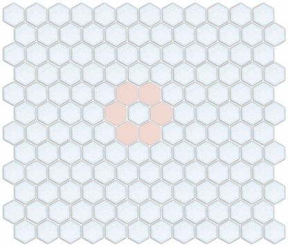 Cherry Blossom on Satin White Retro Rosetta Pattern