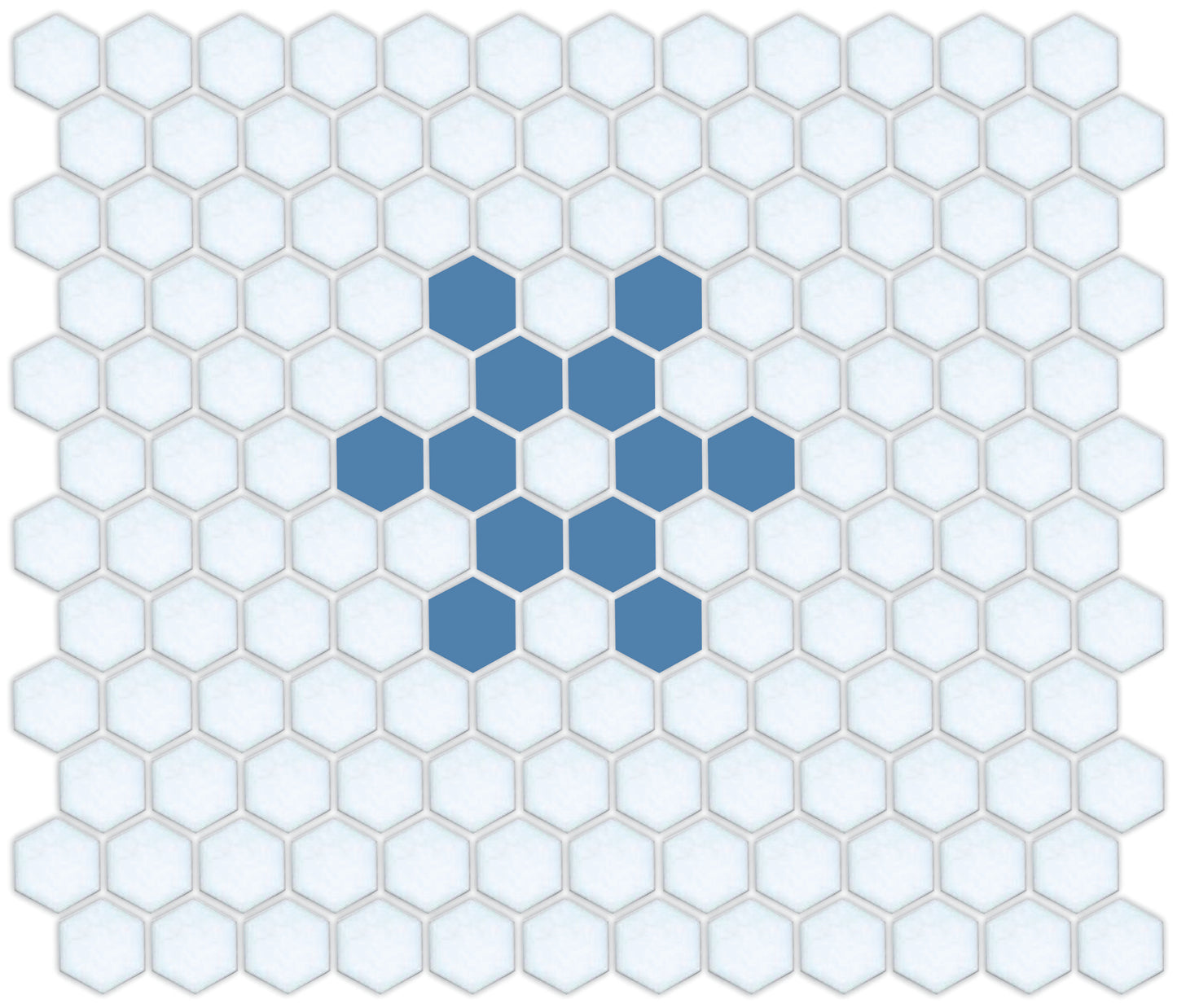 Snowflake, Pinnacle Hexagon Pattern, Dusty Blue