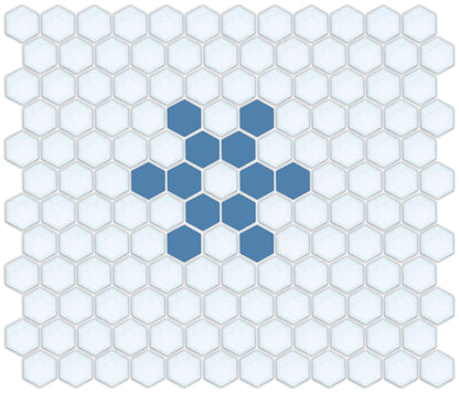 Snowflake, Pinnacle Hexagon Pattern, Dusty Blue