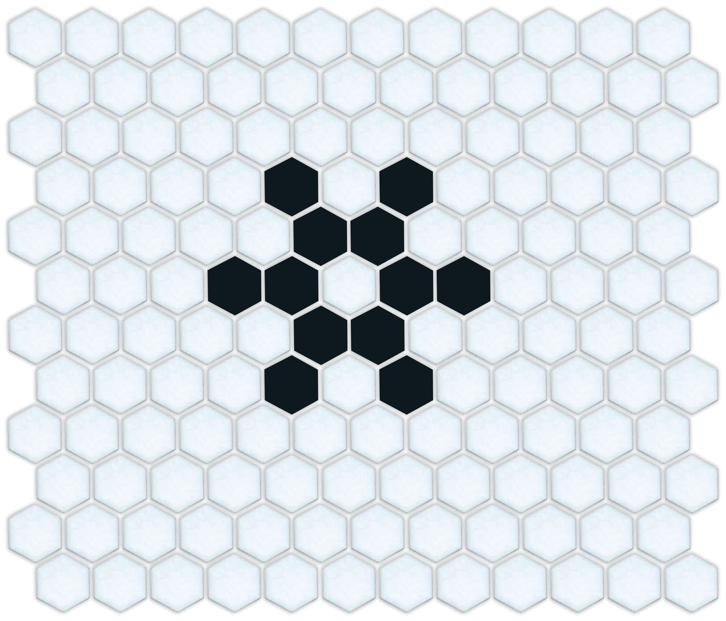 Snowflake, Pinnacle Hexagon Pattern, Black and White