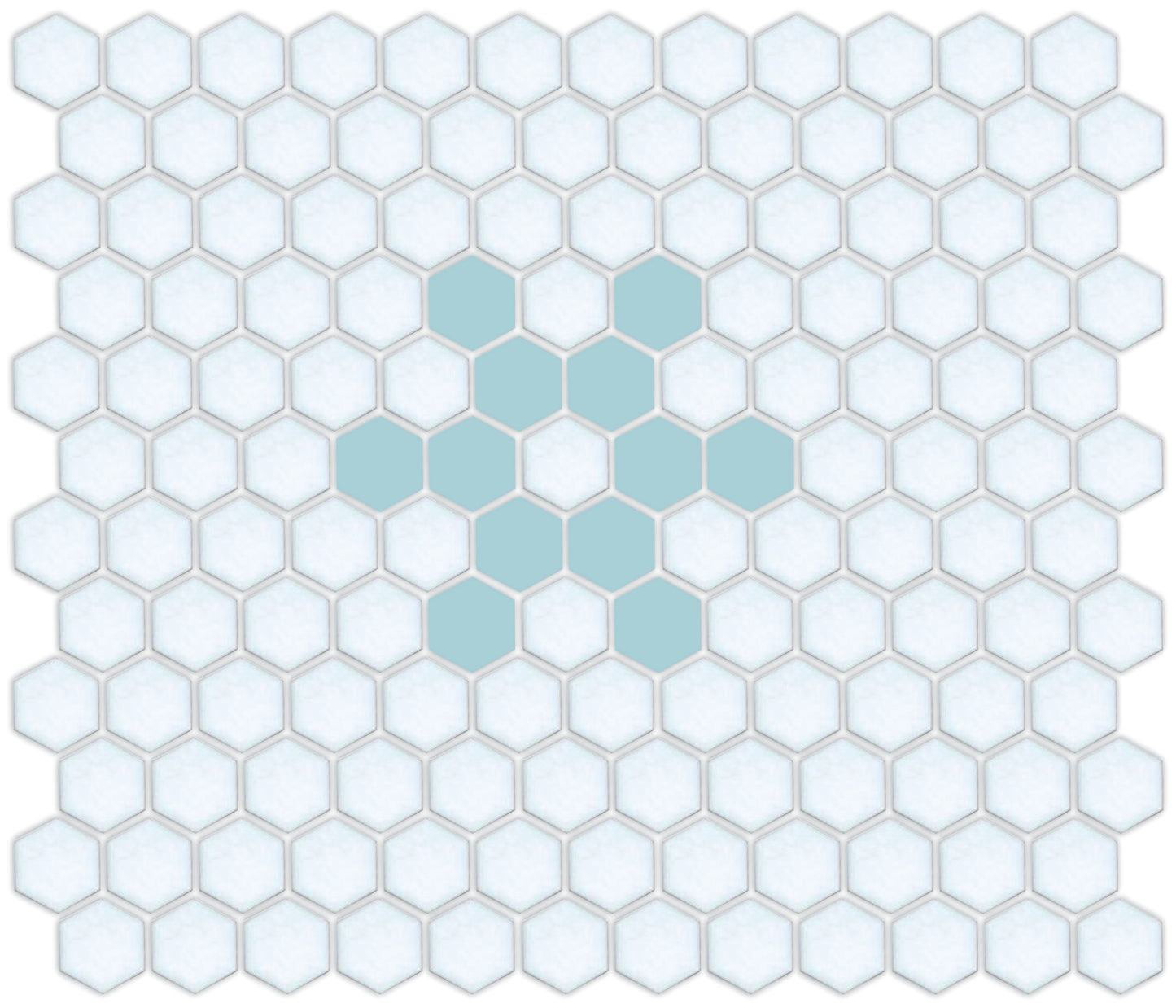 Snowflake, Pinnacle Hexagon Pattern, Sky Blue