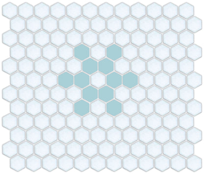 Snowflake, Pinnacle Hexagon Pattern, Sky Blue