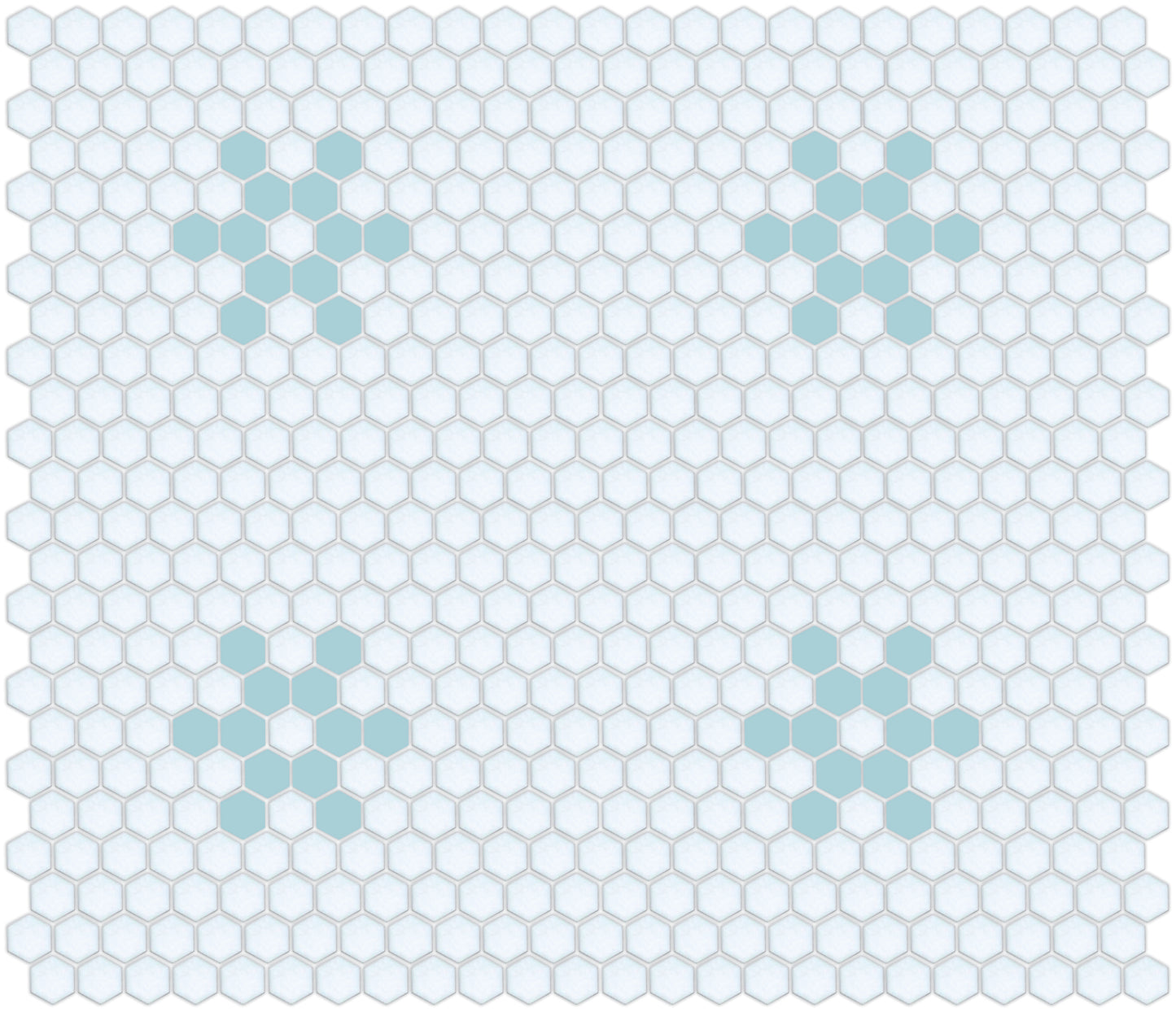 Snowflake, Pinnacle Hexagon Pattern Field, Glacier Blue

