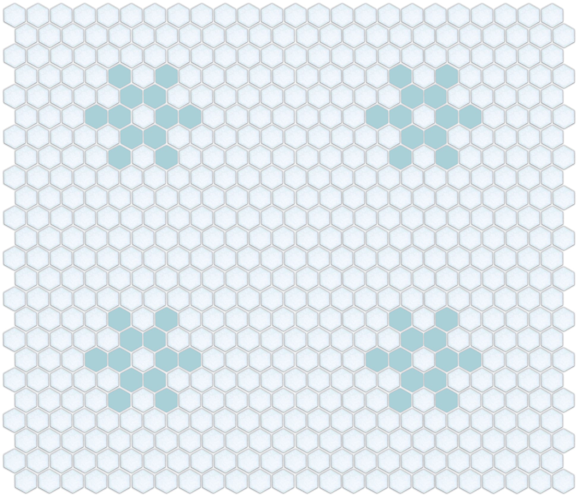 Snowflake, Pinnacle Hexagon Pattern Field, Glacier Blue
