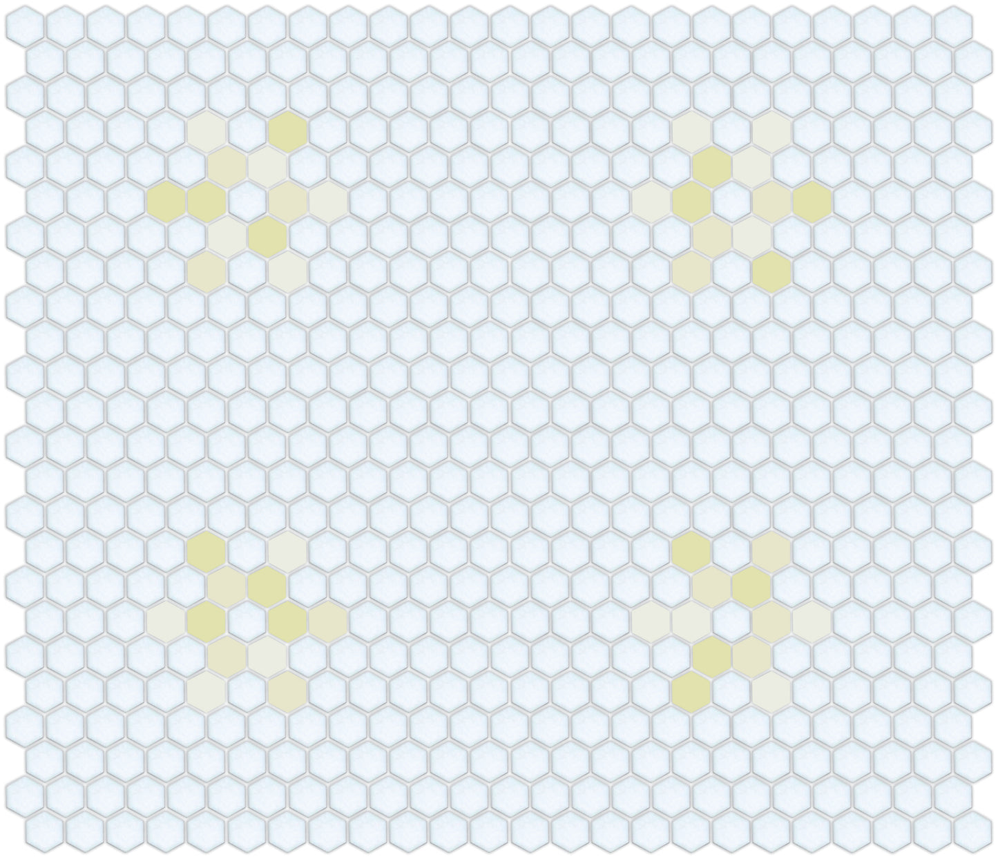 Snowflake, Pinnacle Hexagon Pattern Field, Goldenrod Yellow
