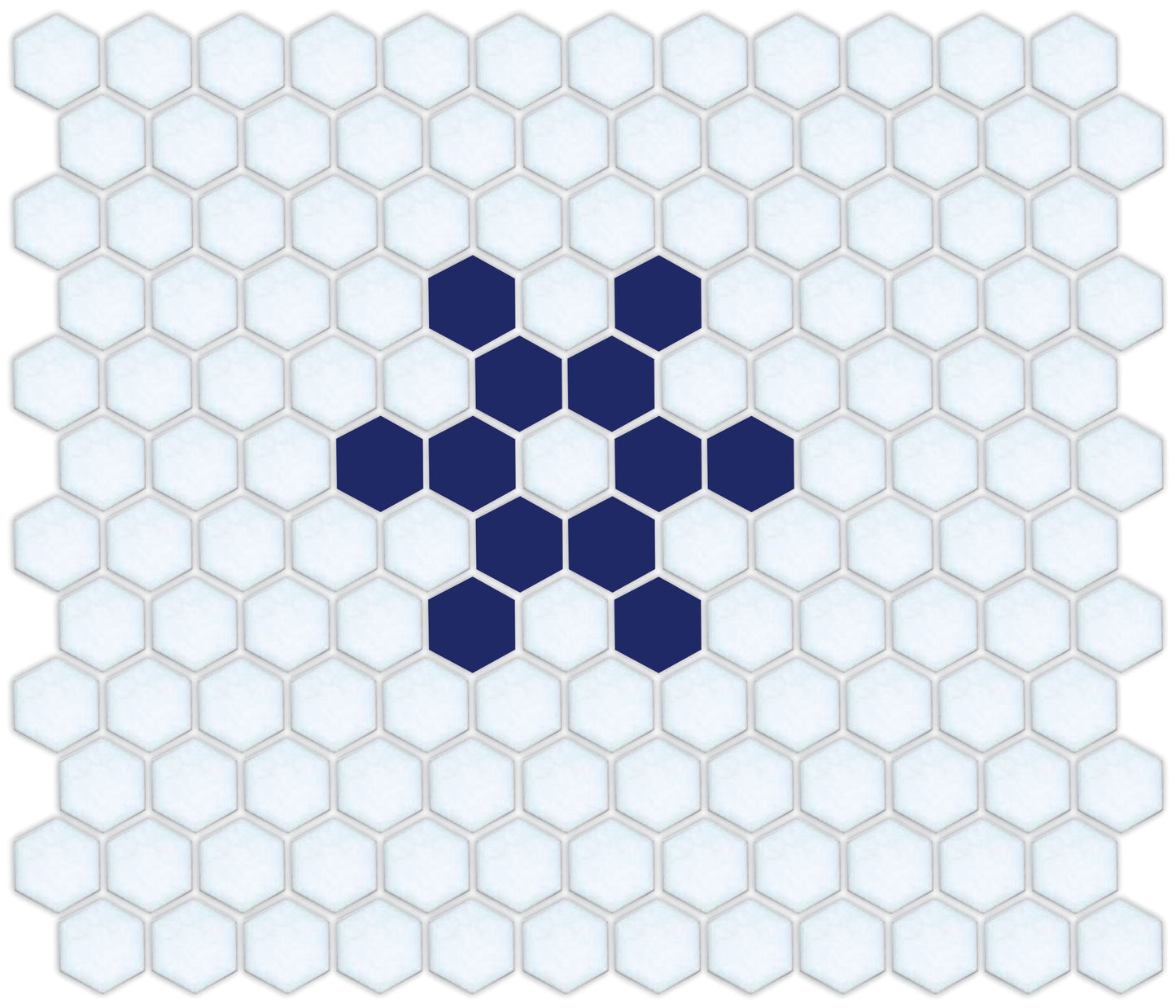 Snowflake, Pinnacle Hexagon Pattern, Oceana Blue