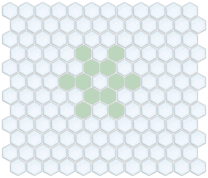 Snowflake, Pinnacle Hexagon Pattern, Pistachio

