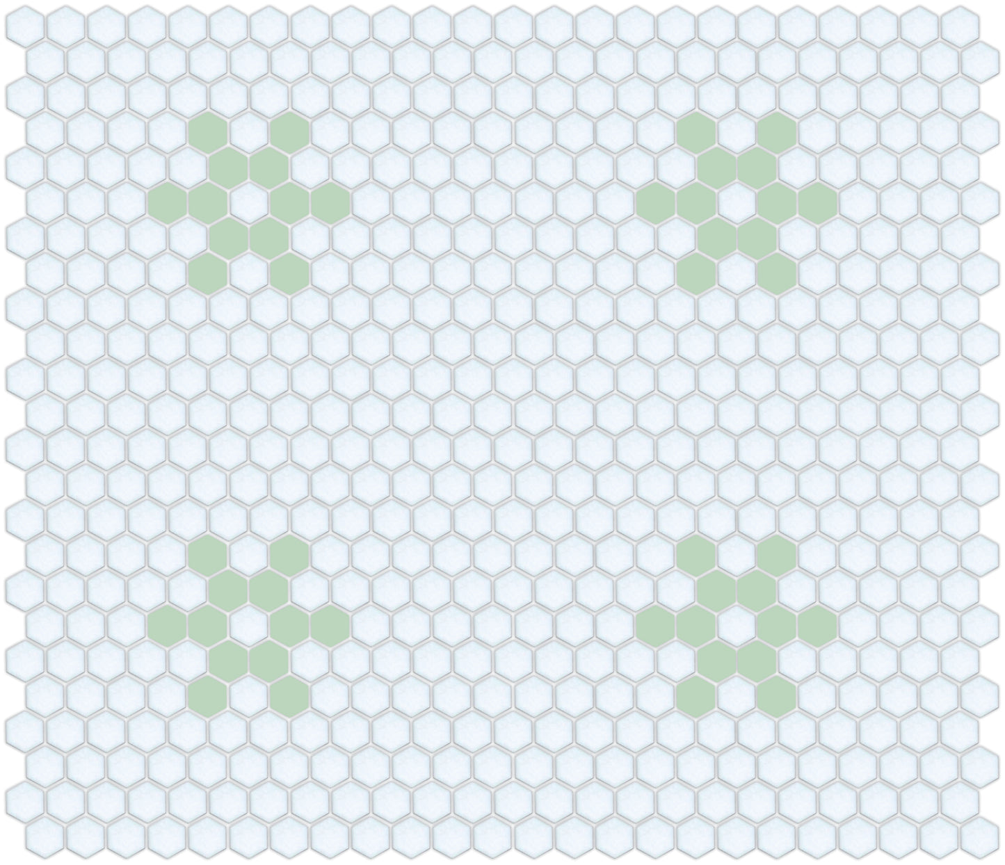 Snowflake, Pinnacle Hexagon Pattern Field, Pistachio
