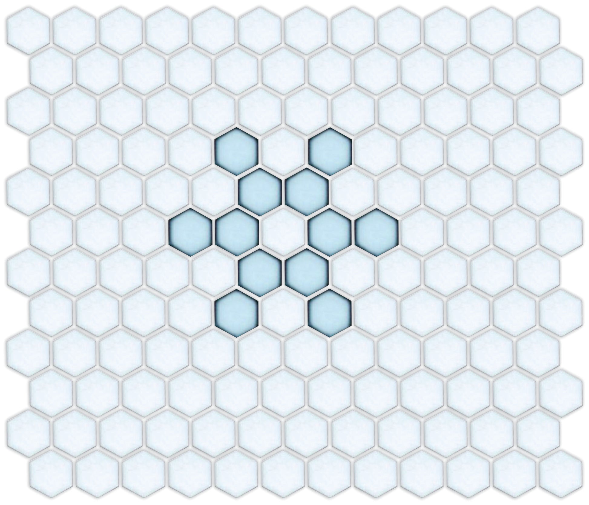 Snowflake, Pinnacle Hexagon Pattern, Sky Blue
